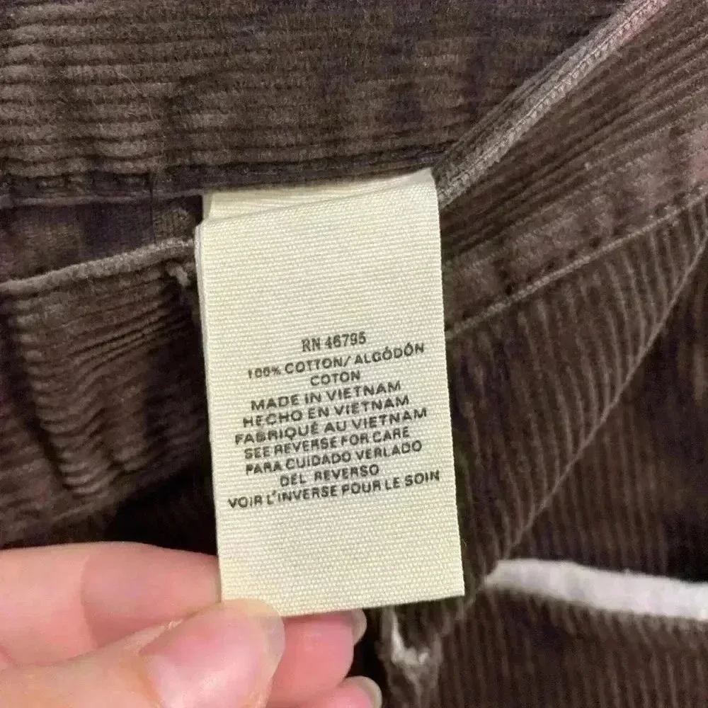 Timberland Women’s Corduroy‎ Straight Leg Pants Brown Size 18 (US 10)